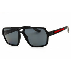 Prada Sport Men's Sunglasses - Black Rubber Irregular Full Rim Frame | 0PS 01XS DG002G