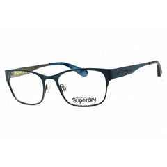 Superdry Women's Eyeglasses - Blue/Gunmetal Metal Rectangular Frame | SDO-MIA 006