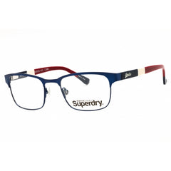 Superdry Unisex Eyeglasses - Matte Blue Navy Metal Rectangular Frame | SDOCARTER 006