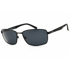 Timberland Men's Sunglasses - Matte Black Metal Rectangular Full Rim | TB9233 02D