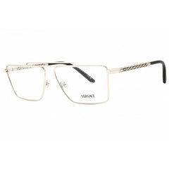 Versace Men's Eyeglasses - Silver Metal Rectangular Full Rim Frame | 0VE1295 1000