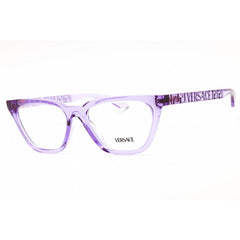 Versace Women's Eyeglasses - Transparent Lilac Plastic Cat Eye Frame | 0VE3352U 5451