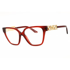 Versace Women's Eyeglasses - Transparent Red Plastic Cat Eye Frame | 0VE3358B 5476