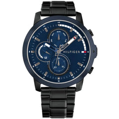 Tommy Hilfiger Men's Watch - Jameson Quartz Blue Dial Black Steel Bracelet | 1792049