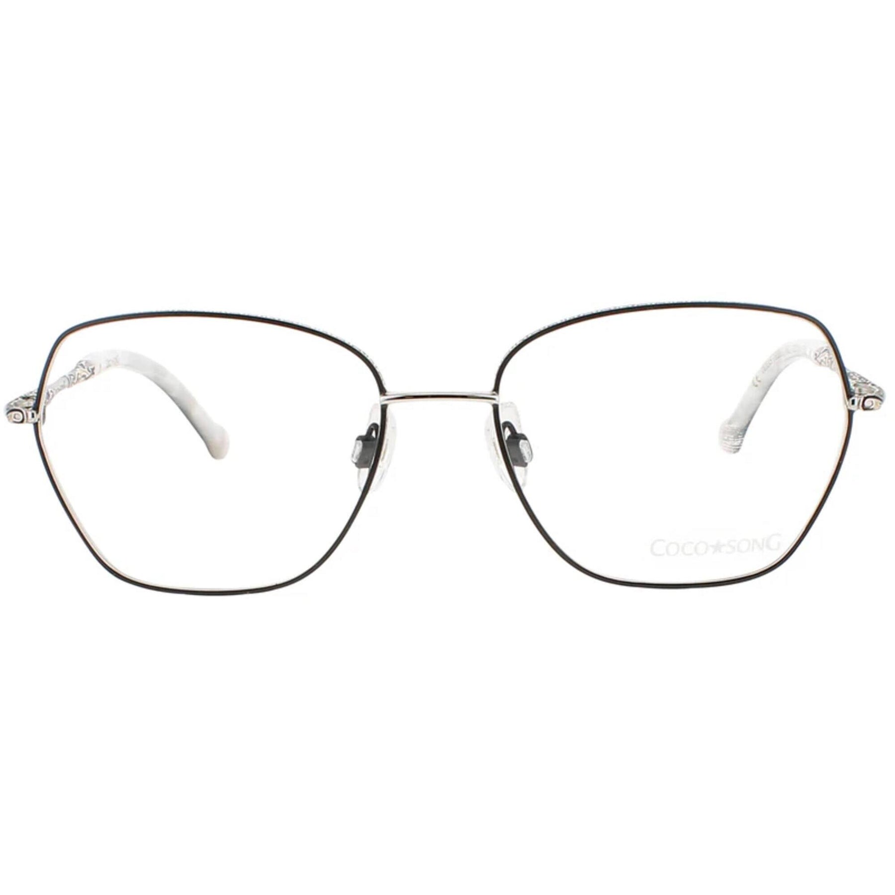 Coco Song Women's Eyeglasses - Silver Grey Metal Butterfly | TEXAS DRE