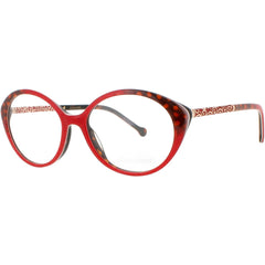 Coco Song Women's Eyeglasses - Red Plastic Oval Frame | RUNNING JEANS CV253.02-09