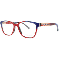 Coco Song Women's Eyeglasses - Red/Blue Rectangular Frame | NELSONS DREAM CV244.02-09