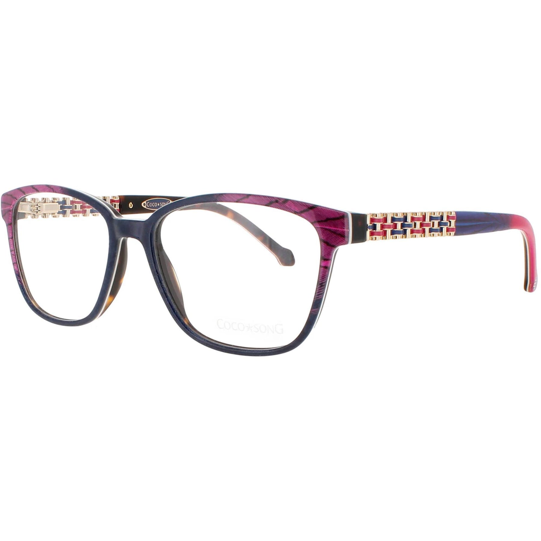 Coco Song Women's Eyeglasses - Blue/Pink Plastic Square | NELSONS