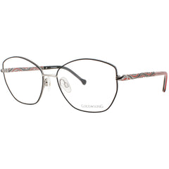 Coco Song Women's Eyeglasses - Black Metal Irregular | SURFING DOLPHIN CV228.03-09