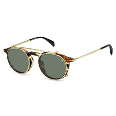 David Beckham Men's Sunglasses - Brown Horn Plastic/Metal Pilot Frame | 1003/G/CS EX4