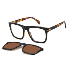 David Beckham Men's Sunglasses - Black Havana Plastic Full Rim Square | 7000/CS WR7