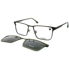 Flexon Men's Eyeglasses - Matte Moss Metal Rectangular Frame | FLX1006MAG-SET 310