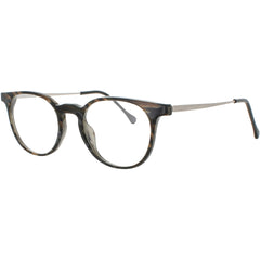 Harry Lary Men's Eyeglasses - Black/Brown Acetate Full Rim Pantos Frame | MORALITY 43