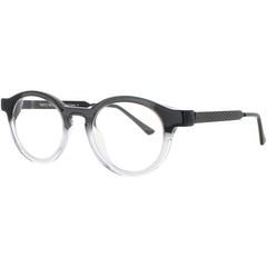 Harry Lary Unisex Eyeglasses - Black/Clear Acetate Full Rim Round Frame | CURVY 4357