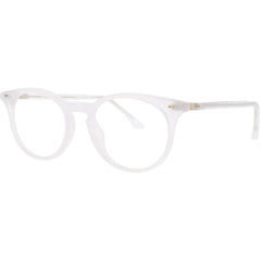 Harry Lary Unisex Eyeglasses - Matte Clear Acetate Full Rim Oval Frame | FRENZY 00