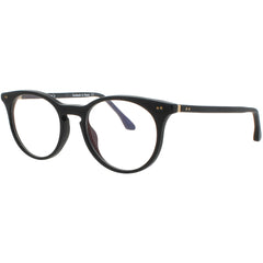 Harry Lary Unisex Eyeglasses - Matte Black Acetate Full Rim Oval Frame | FRENZY 101