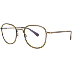 Harry Lary Unisex Eyeglasses - Black/Bronze Acetate/Metal Square Frame | PHONY 2256