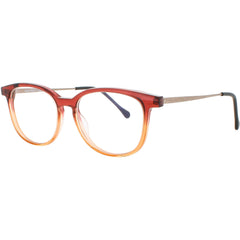 Harry Lary Unisex Eyeglasses - Red/Pink Acetate/Metal Square Frame | PROXIMITY 673