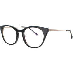 Harry Lary Women's Eyeglasses - Black Acetate/Metal Cat Eye Frame | MODERNITY 101