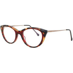 Harry Lary Women's Eyeglasses - Red/Tortoise Acetate/Metal Cat Eye Frame | RARITY 228