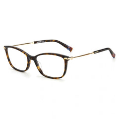 Missoni Women's Eyeglasses - Havana Plastic Full Rim Rectangular Frame | MIS 0058 0086