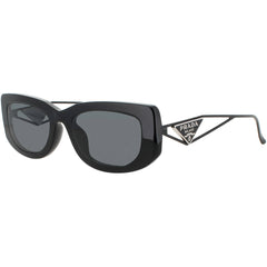 Prada Women's Sunglasses - Black Acetate Full Rim Cat Eye Frame | PR-14YS-1 AB5S0