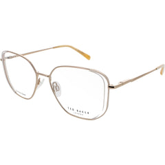 Ted Baker Women's Eyeglasses - Crystal/Gold Metal Full Rim Irregular Frame | TW512 CRY