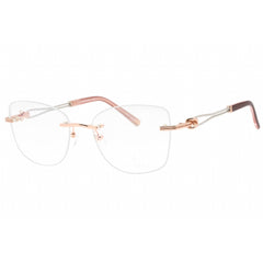 Charriol Women's Eyeglasses - Shiny Pink Gold/Silver Burgundy Rimless | PC71061 C03