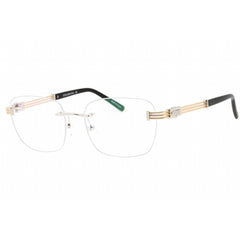 Charriol Women's Eyeglasses - Shiny Silver Gold/Black Rectangular Frame | PC71065 C02