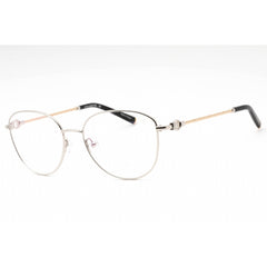 Charriol Women's Eyeglasses - Shiny Silver/Gold Black Metal Oval Frame | PC71068 C02