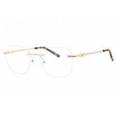 Charriol Women's Eyeglasses - Shiny Gold/Tortoise Metal Square Frame | PC71072 C01