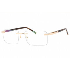 Charriol Men's Eyeglasses - Shiny Gold/Brown Horn Metal Rimless Frame | PC75112 C01