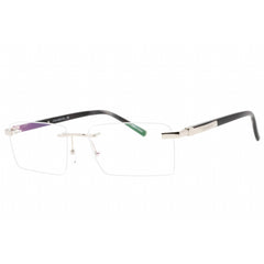 Charriol Men's Eyeglasses - Shiny Silver/Grey Horn Metal Rimless Frame | PC75112 C02