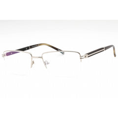 Charriol Men's Eyeglasses - Shiny Silver/Khaki Horn Rectangular Frame | PC75117 C02