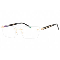 Charriol Men's Eyeglasses - Shiny Gold/Black Metal Rectangular Frame | PC75118 C03