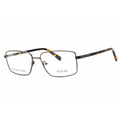 Guess Men's Eyeglasses - Matte Gunmetal Metal Rectangular Full Rim Frame | GU50061 009