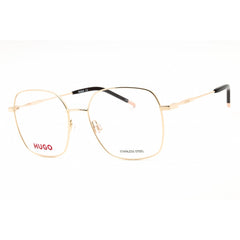 Hugo Women's Eyeglasses - Gold Metal Oversized Shape Full Rim Frame | HG 1185 0J5G 00