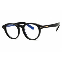 Tom Ford Men's Eyeglasses - Shiny Black Acetate Round Full Rim Frame | FT5931-D-B 001
