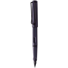 Lamy Fountain Pen - Safari Plastic Ergonomic Grip, Steel Black | L0E2SBK