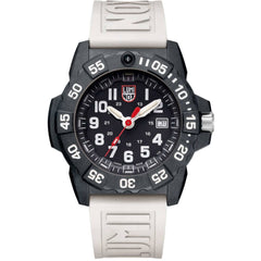Luminox Men's Watch - Navy SEAL Quartz Black Dial White Rubber Strap | XS.CE01