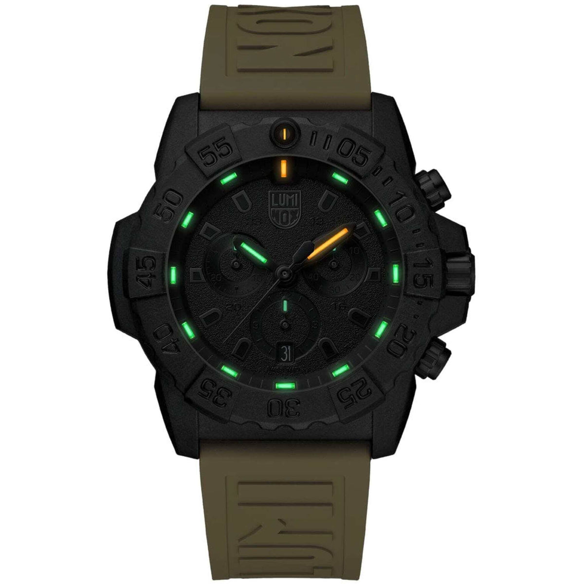 Luminox 3051 BO Men's Black Strap Watch - Blackout EVO Navy Seal