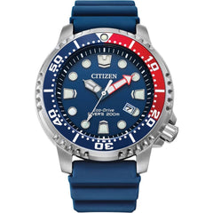 Citizen Men's Watch - Promaster Dive Eco-Drive Blue Dial Rubber Strap | BN0168-06L