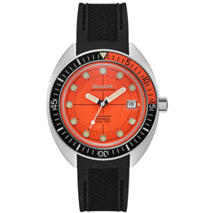 Bulova Men's Watch - Devil Diver Oceanographer Automatic Orange Dial Strap | 96B350