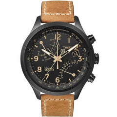 Timex Men's Watch - Intelligent Indiglo Fly-Back Chronograph Black Dial | T2N700