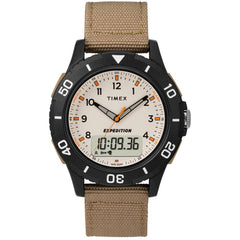 Timex Men's Watch - Expedition Katmai Ana-Digi Brown Fabric Strap | TW4B16800
