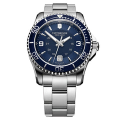 Victorinox Swiss Army 241602 Men's Maverick Large Navy Blue Dial Stainless Steel Bracelet Watch