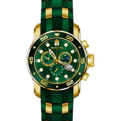 Invicta Men's Dive Watch - Pro Diver Quartz Chronograph Date Green Dial Strap | 18196