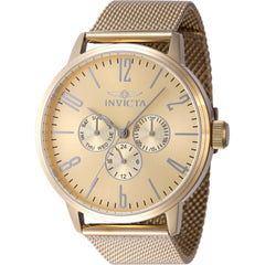 Invicta Men's Watch - Specialty Quartz Yellow Gold Dial Steel Mesh Bracelet | 47615