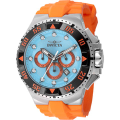 Invicta Men's Watch - Excursion Quartz Chrono Blue and Orange Silicone Strap | 48535