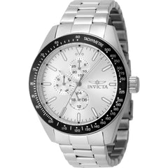 Invicta Men's Watch - Aviator Quartz Silver Dial Stainless Steel Bracelet | 48858